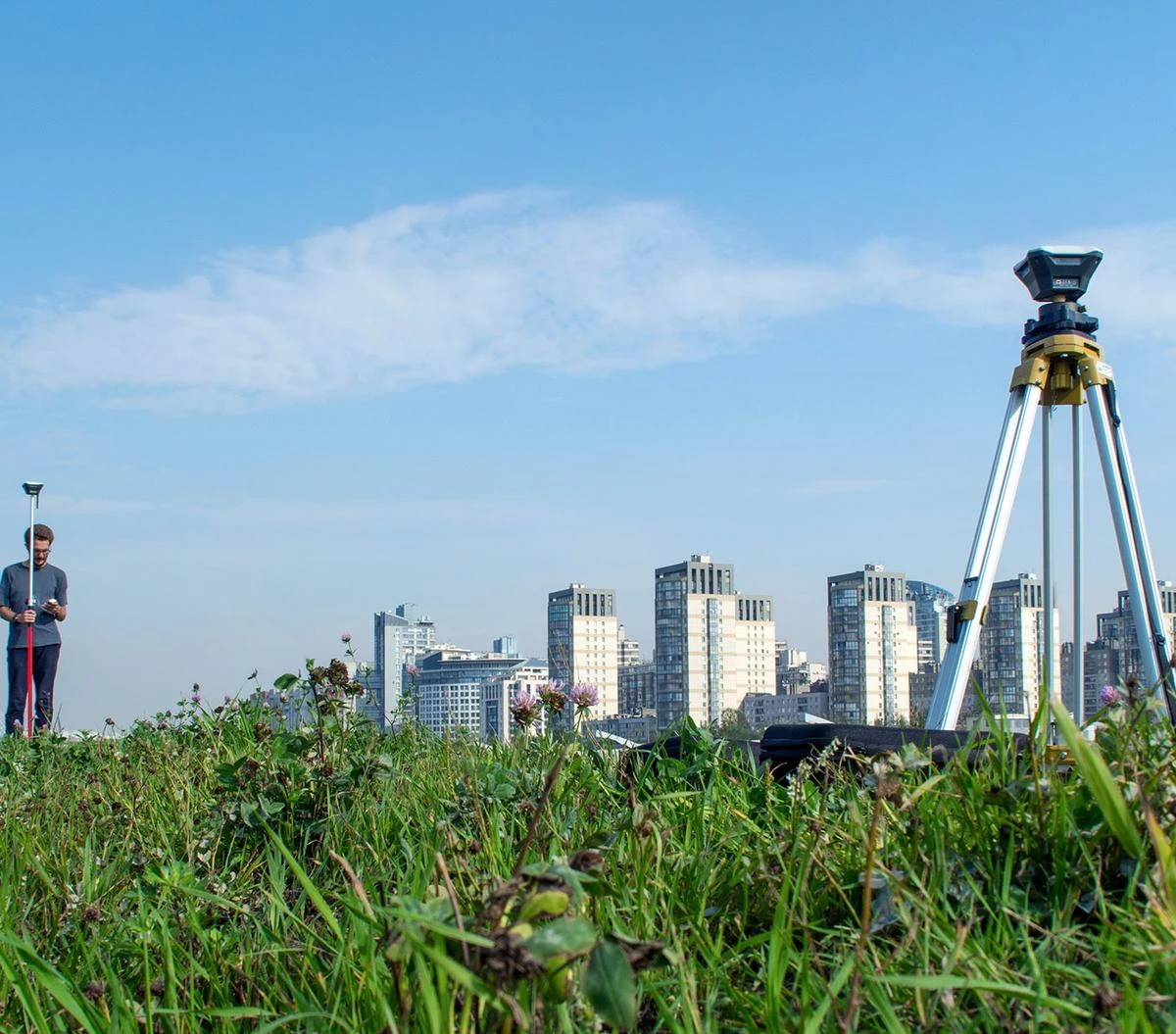 surveyor working outdoors